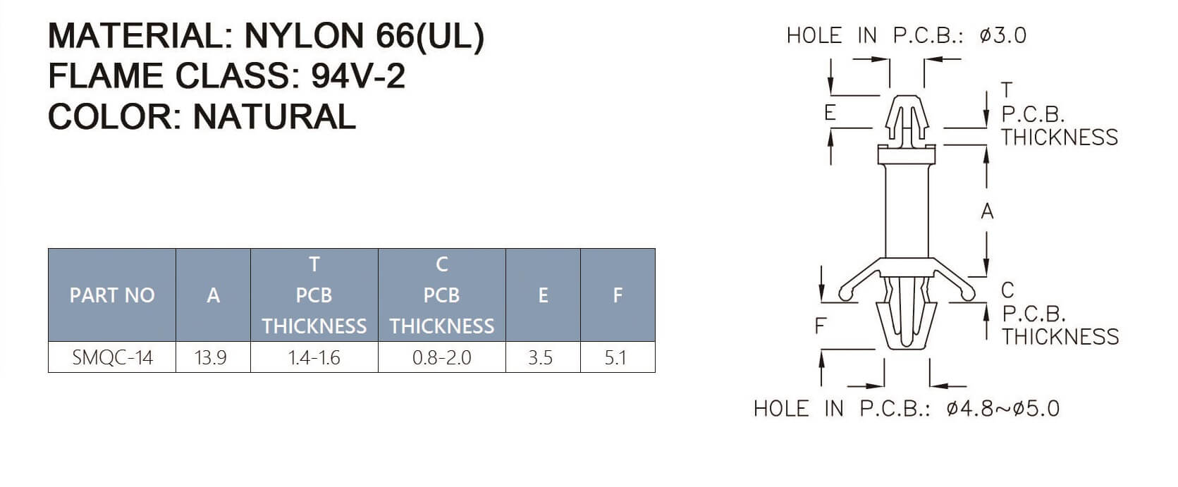 PCB Standoff SMQC-14